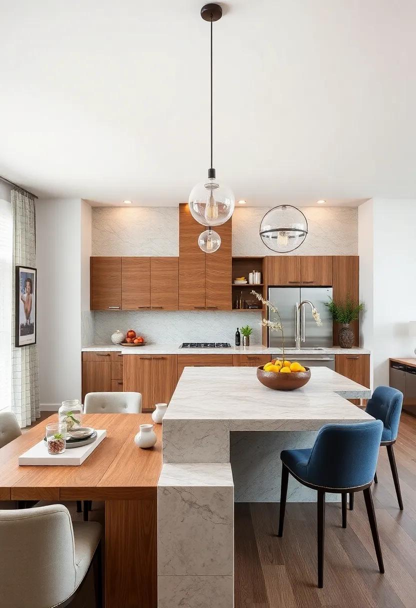 Mixing Brushed Stainless Steel with Natural Stone Countertops for Culinary Sophistication