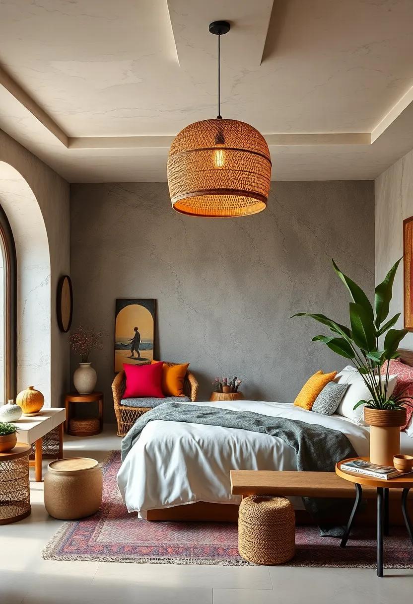 Invest ‌in statement lighting, such as a woven pendant or an ⁤oversized lantern, to cast a warm glow and enhance the exotic ⁢atmosphere