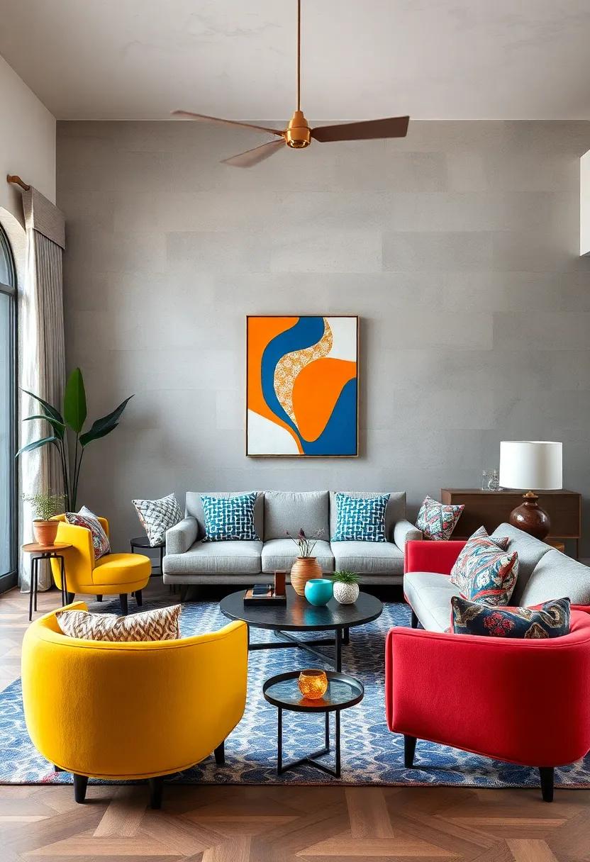 Striking Geometric Accent Furniture Pieces that Become Conversation Starters in Eclectic Interiors