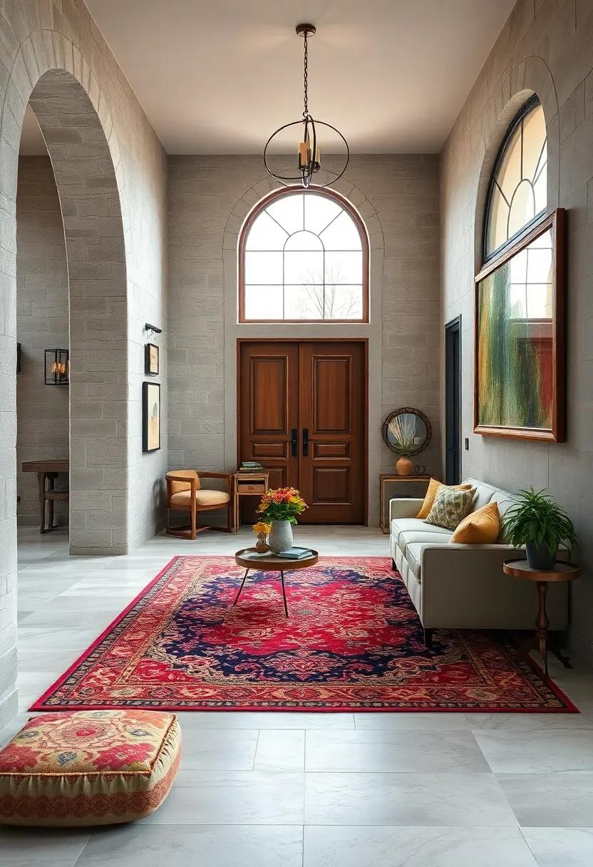 Artisan Craftsmanship Showcased In Statement Rugs As Centerpieces For Entryway Style