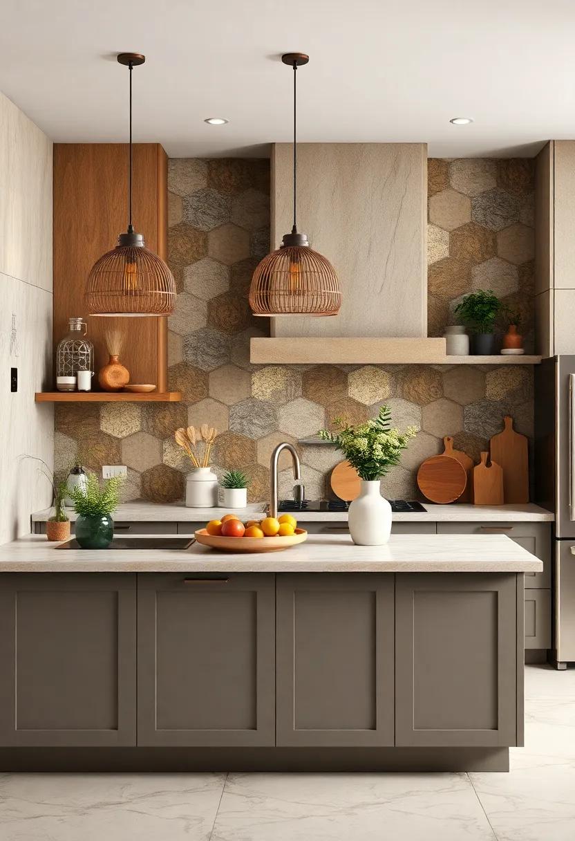 Bohemian-Inspired Patterns With Earthy Tones Creating Cozy And Inviting Kitchen Backdrops