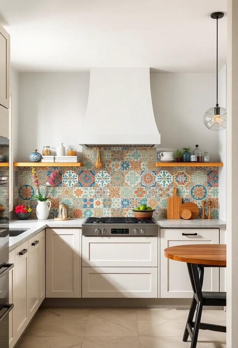 Colorful Hand-Painted Ceramic Tiles Creating Vibrant Backsplashes That Tell A Story In Every Kitchen