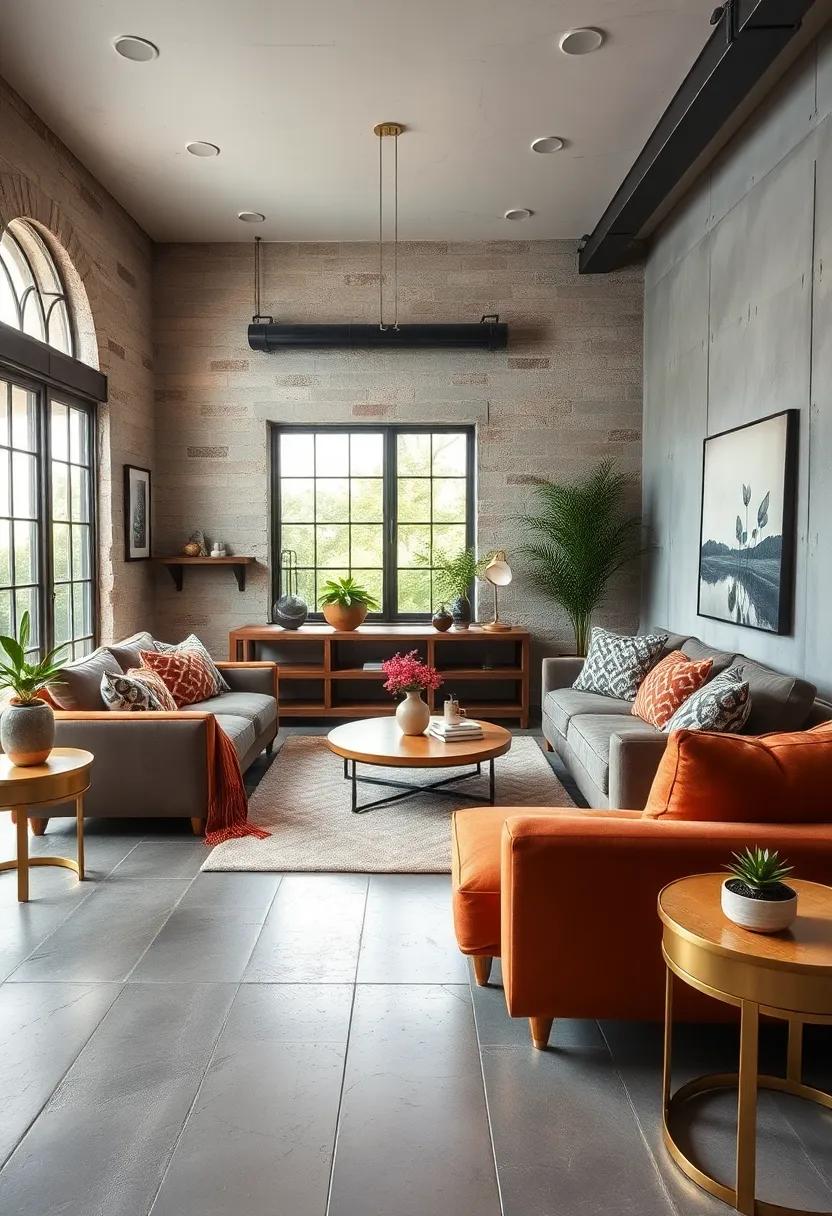 Combining Rough Textured Fabrics with Smooth, Polished Metal Surfaces for Tactile Interest