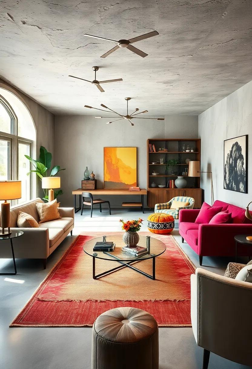 Using Statement Lighting Alongside Eclectic Furniture Groupings To Highlight Design Narratives And Focal Points