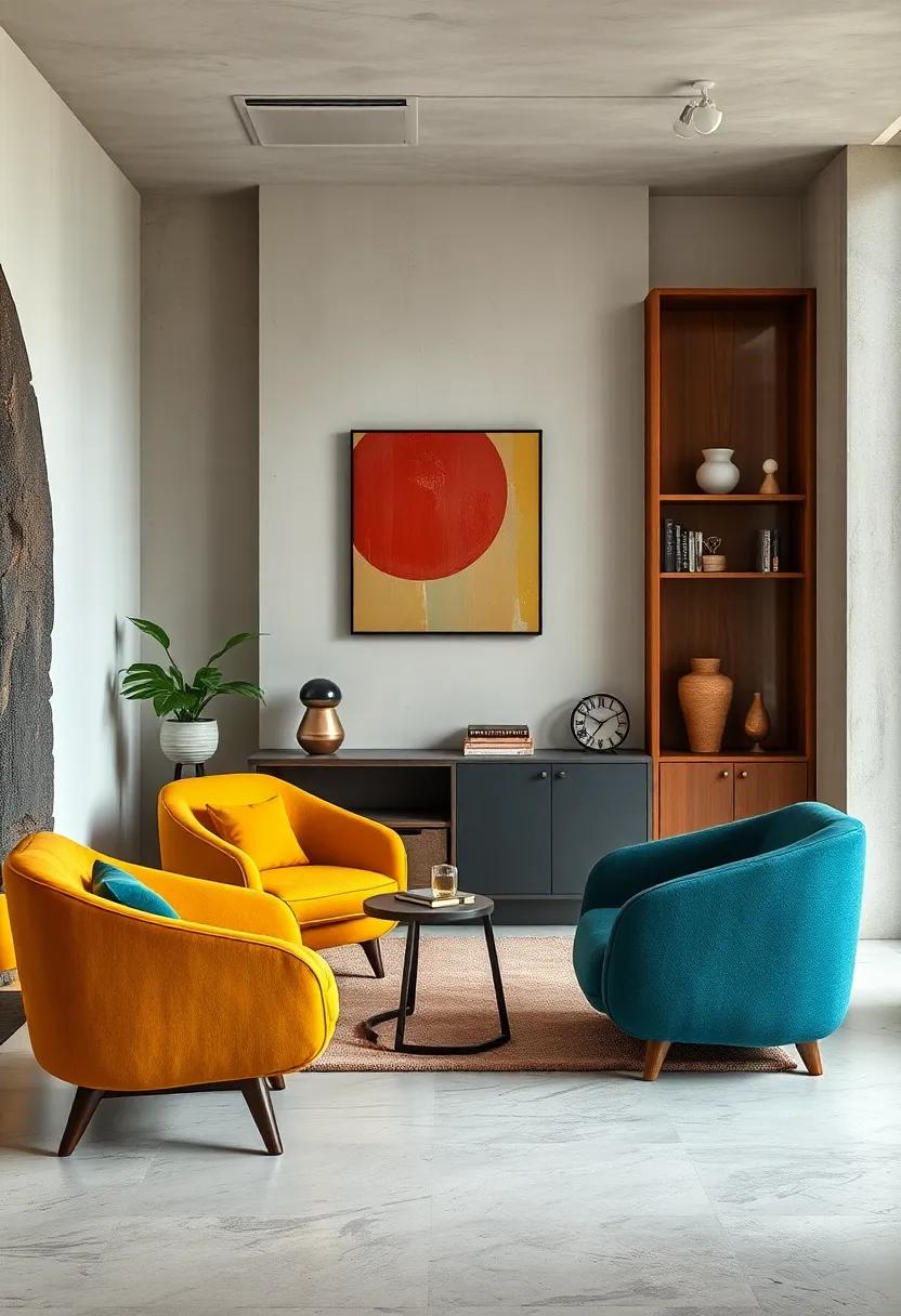 Showcasing Sculptural Chairs Next To Organic Shaped Storage Units To Celebrate Form And Function In Design