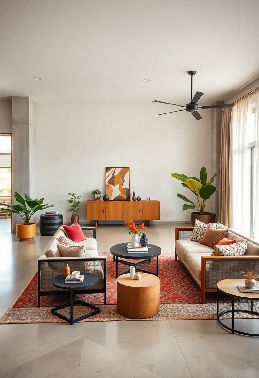 Enriching Open Spaces With Furniture That Combines Industrial Elements And Soft Natural Fibers For Harmony