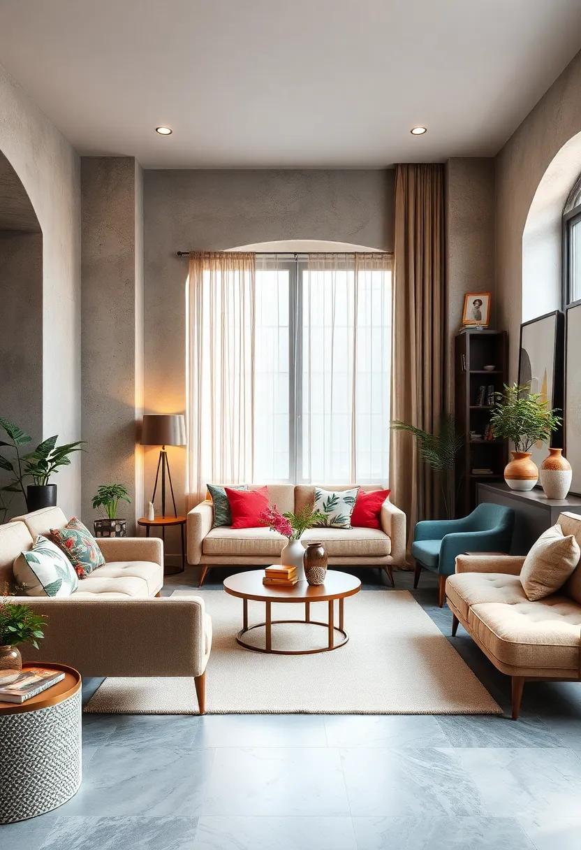 Elevating Small Spaces By Mixing Compact Retro Furniture And Contemporary Minimalist Accessories For Balance