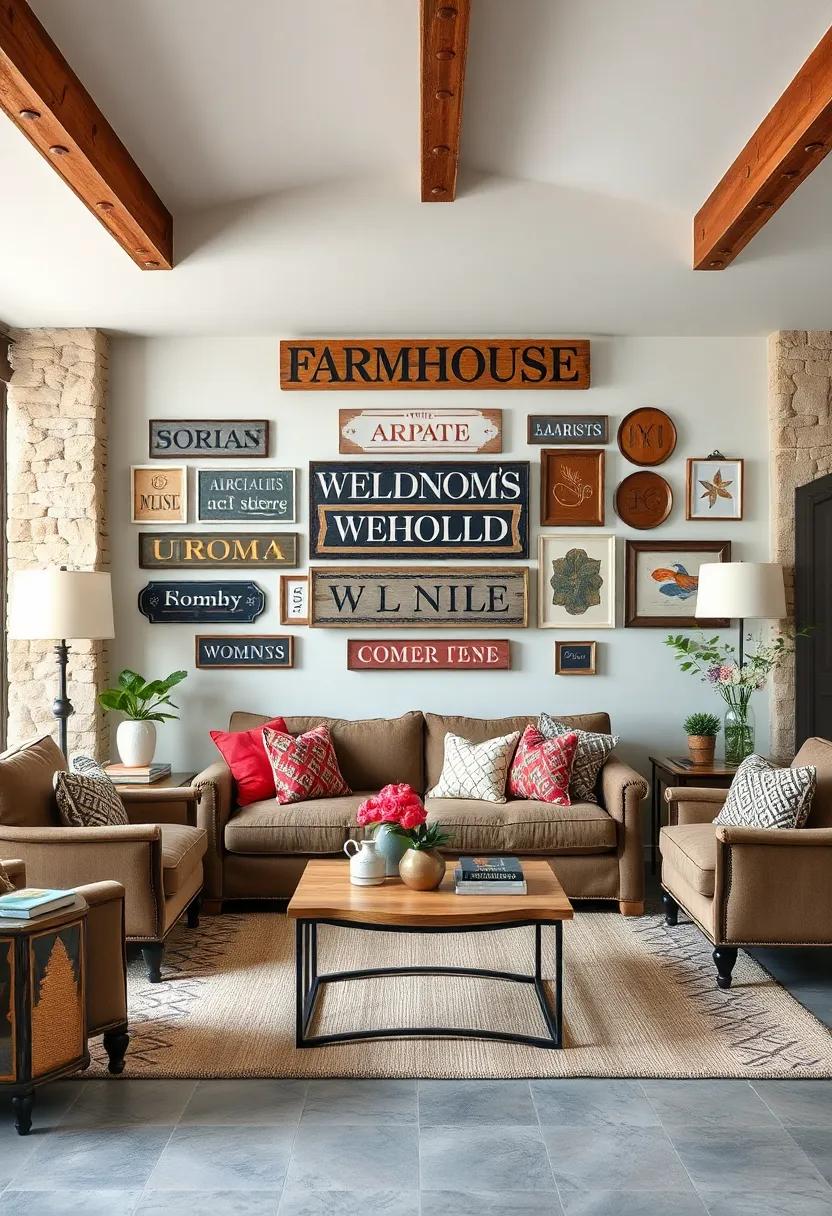 Family ⁣History⁢ Wall: Curate a gallery wall that showcases vintage signs and family heirlooms, telling your family’s story while preserving the rustic farmhouse aesthetic