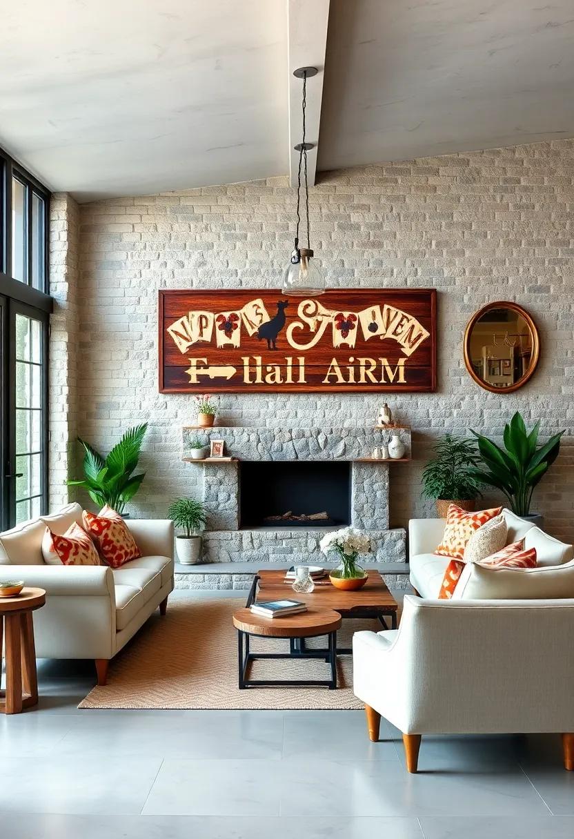 Farm-Themed Wall​ Art: Incorporate large-scale barn ⁤art or farm-themed vintage signs⁢ as statement pieces, bringing a breath of fresh country⁢ air‌ into your ​living room