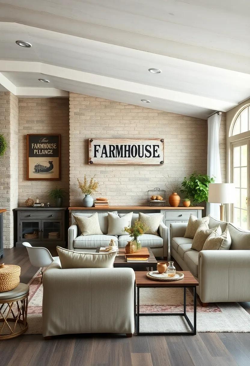 Retro Car and⁤ Gas Station signs: For a playful touch, incorporate old service station or ‍retro automobile signage, adding character and sparking conversation in your farmhouse living room