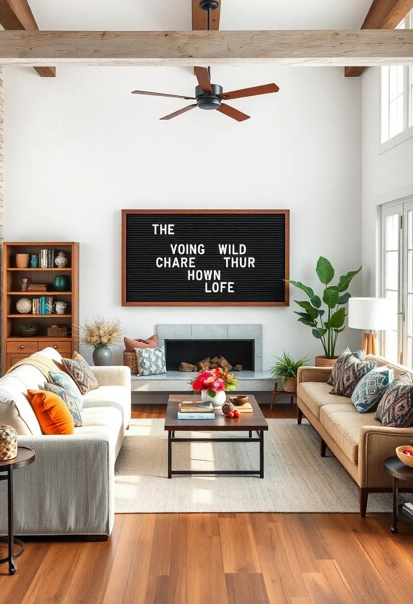 Customizable letter Boards:⁤ A vintage-inspired letter board can be used ‍to display ​seasonal messages or family quotes, serving as a charming ⁢and⁣ interactive decor element in your‌ living room