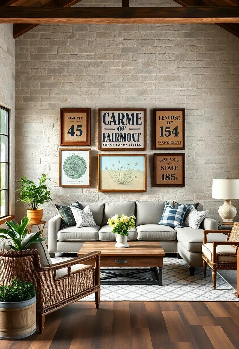 Framed Antique Seed Packets: Use⁣ framed vintage seed ​packets alongside wooden signs to celebrate gardening and self-sustainability, contributing⁣ to the charm of your farmhouse theme