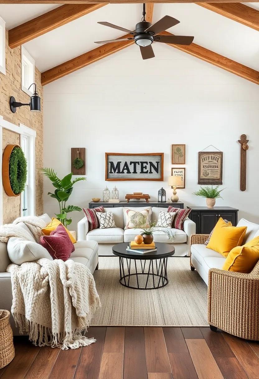 Layered Textiles: Combine chunky knitted throws⁤ with vintage sign prints on artful wall hangings to create depth ⁤in your decor while⁣ ensuring ‌a‌ cozy feel