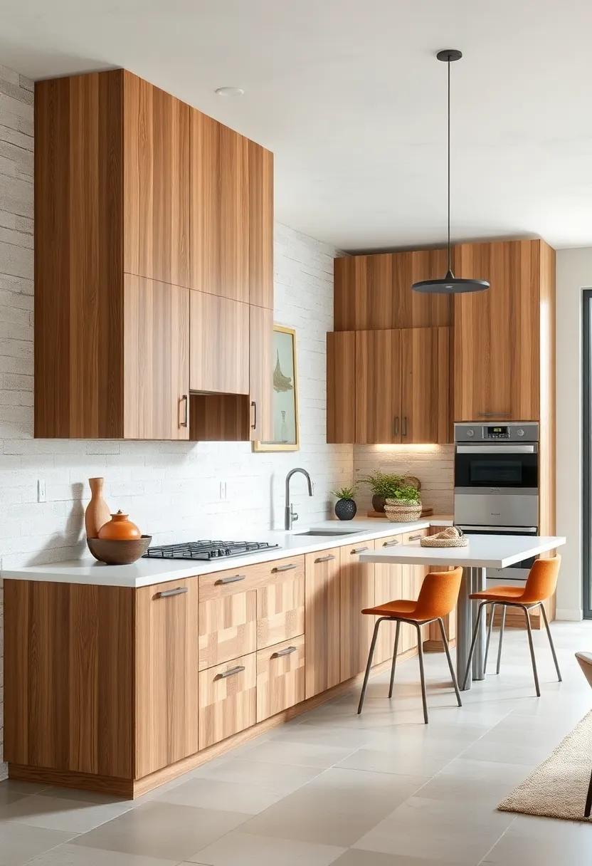 Rustic Charm: Use reclaimed wood for flat panel cabinets, achieving a warm, rustic aesthetic that adds character and warmth to your kitchen
