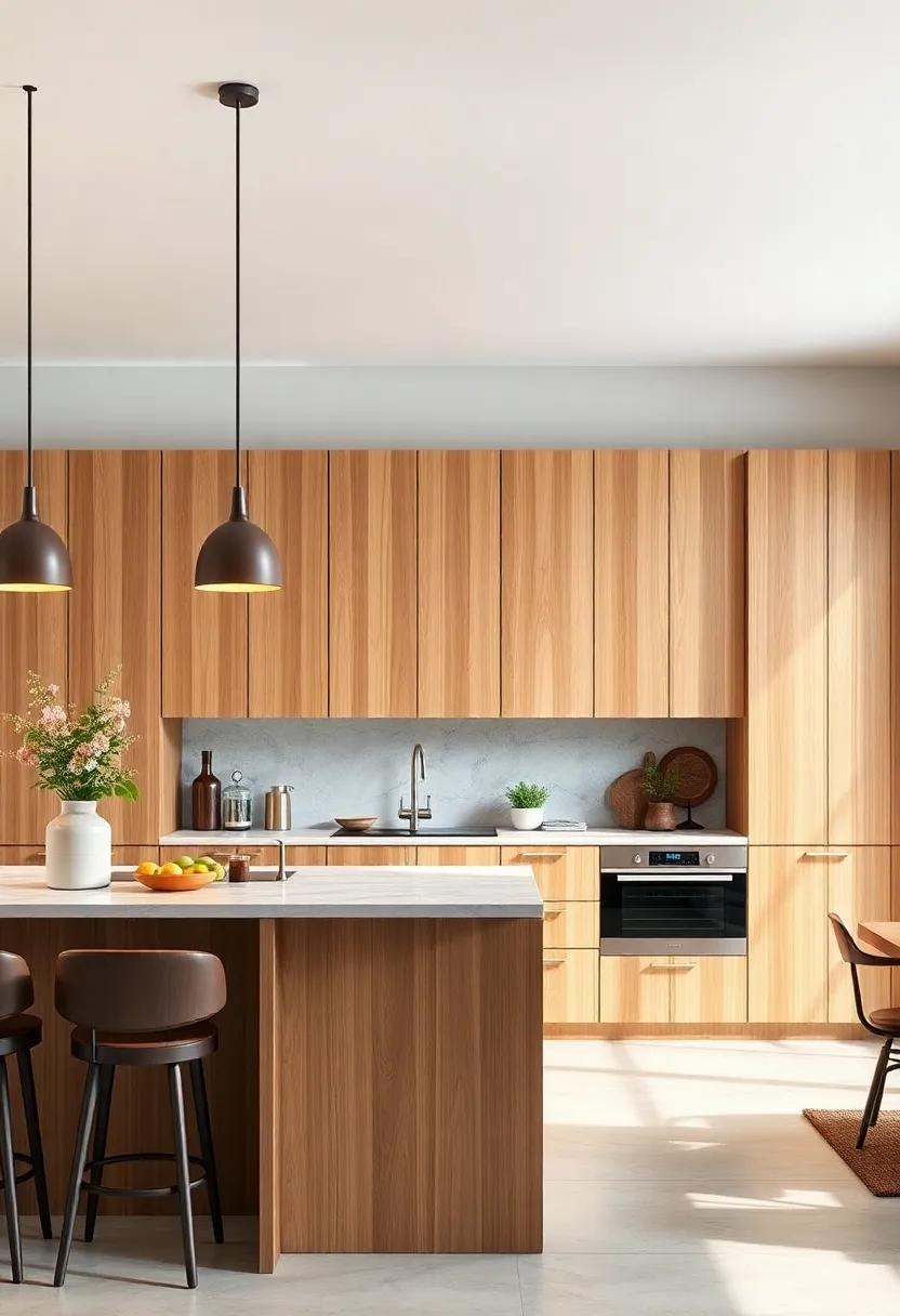 Natural Wood Finish: Celebrate the beauty⁣ of natural wood grain with flat panel cabinets finished ‍in⁣ a clear‍ coat, enhancing your‍ kitchen’s organic feel