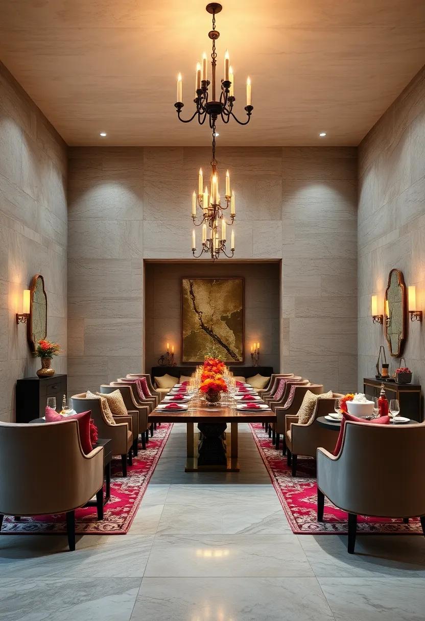 Candle Inspired Lighting Fixtures Providing an Intimate Glow Potentiating Romantic Dinner Settings