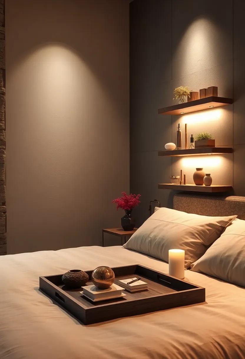 An Ethereal Halo Formed Around Bedroom Mirrors Through Cleverly Disguised Edge Lighting