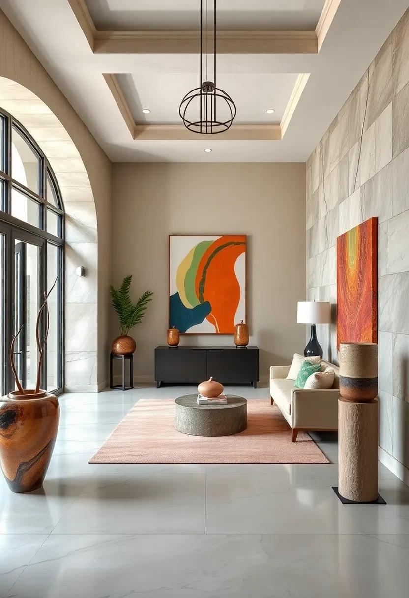 Sculptural Accessories and Contemporary Art Pieces That Command Attention in a Chic Foyer Setting