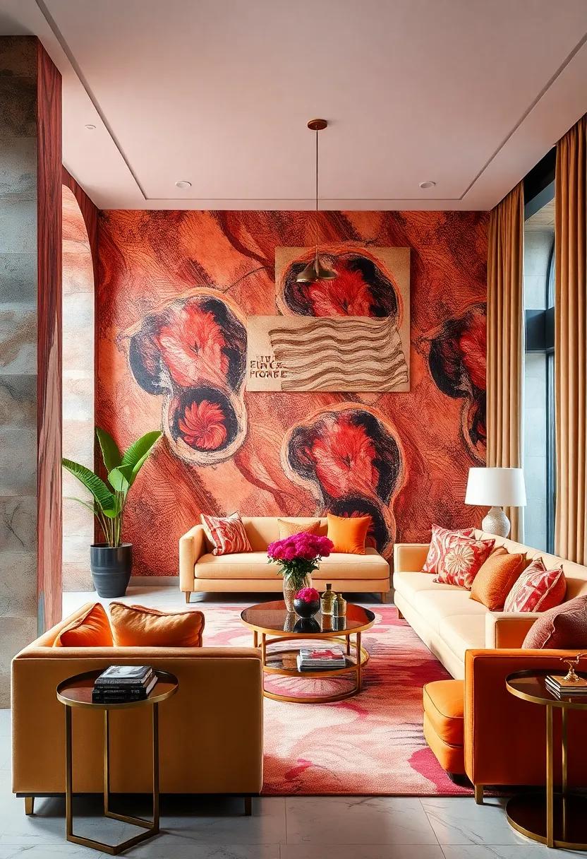 Bold Statement Walls Featuring Dramatic Wallpapers and Textures to Capture Glamour