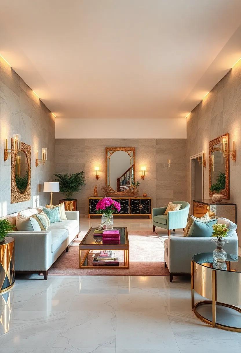 Lavish Mirrored Furnishings Reflecting Light and Space to Amplify the Feeling of Luxury