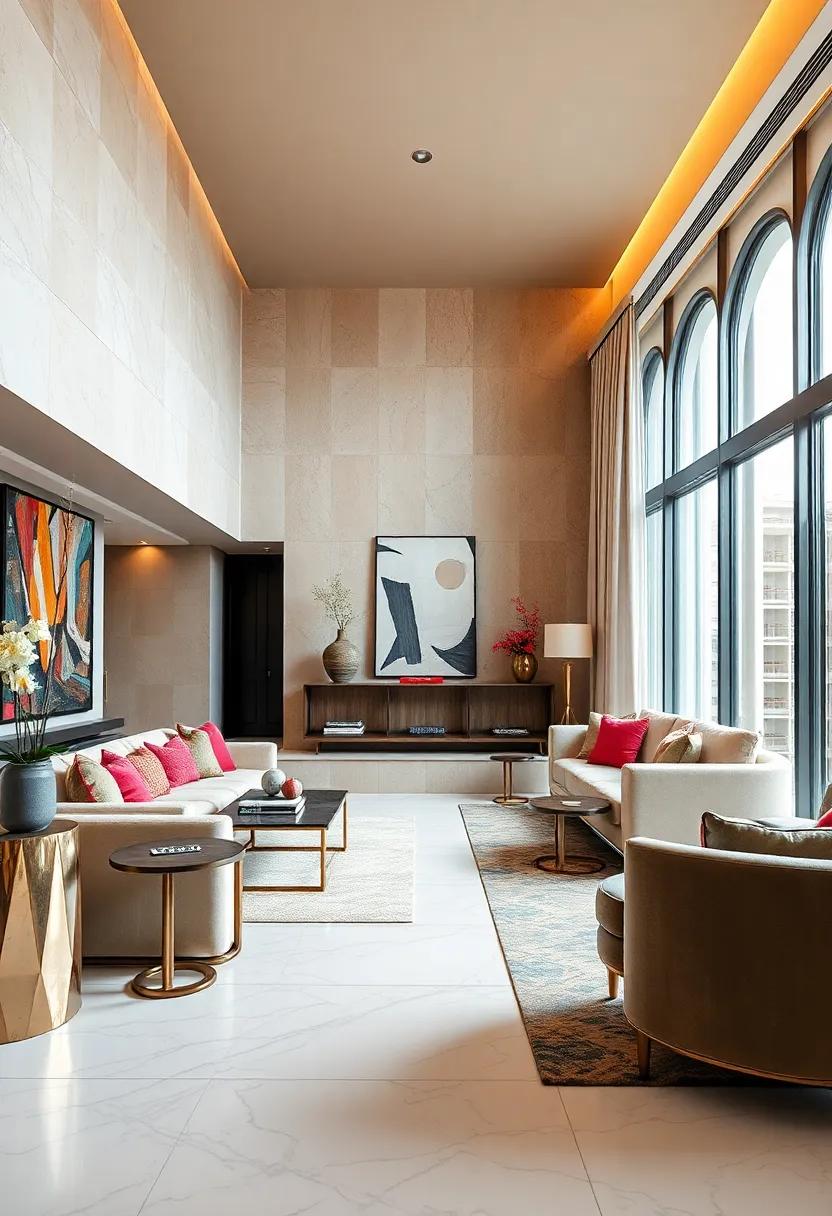 Sophisticated Color Blocking with Neutrals and High Shine Metals for Balanced Opulence