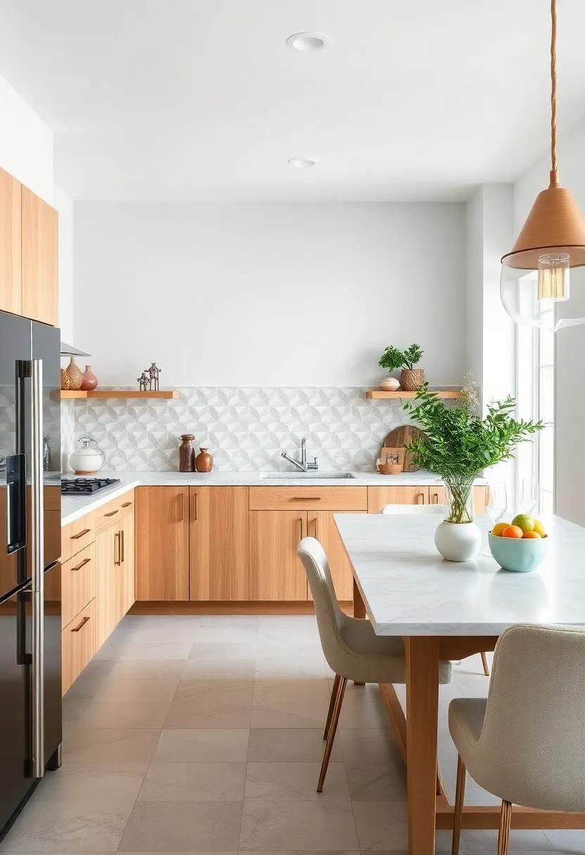 Use ⁢Geometric Tiles: Incorporate patterned or geometric tiles as a ​backsplash⁢ to bring visual interest and a ⁣modern twist to the light gray and oak combination