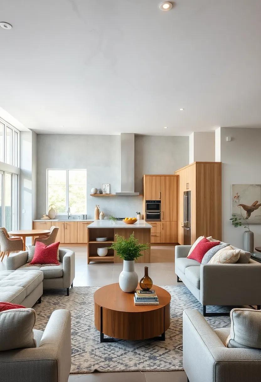 Create an Open Concept: Use light gray walls to ‍visually expand the space, creating an inviting flow between the kitchen and adjoining living areas with ⁢oak cabinets