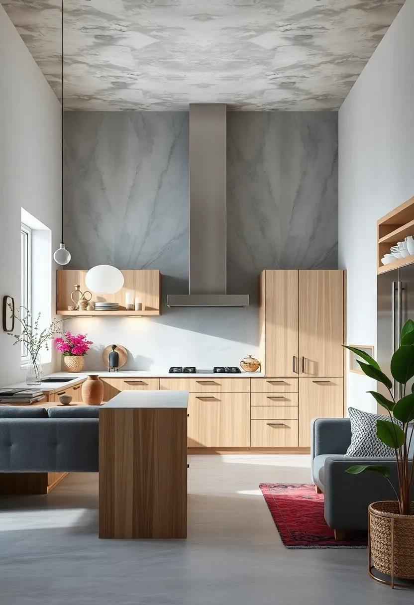 Ensure Cohesive Flow: Ensure that the light gray and ‌oak cabinet theme is echoed throughout your home for a cohesive design that feels intentional and completed