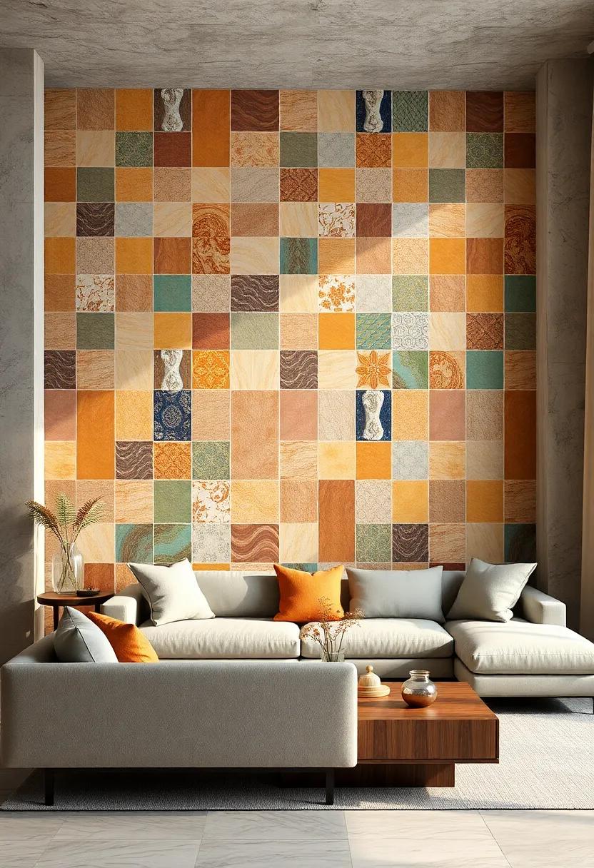Art Deco Inspired Tiles With Gold Accents Conveying Luxury and Retro Modernity