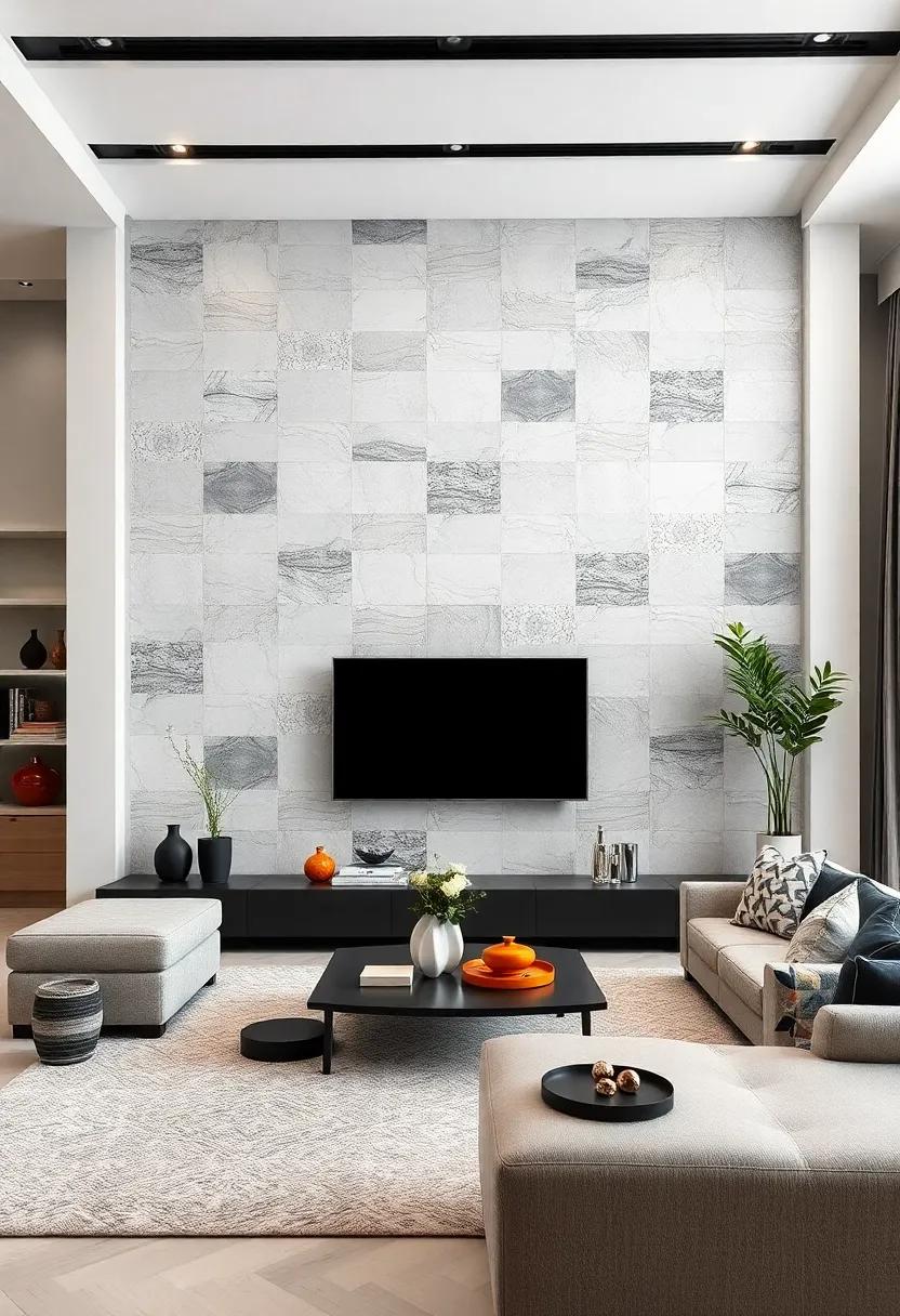 Monochrome Black and White Tiles Arranged to Emphasize Contrast and Modern Design