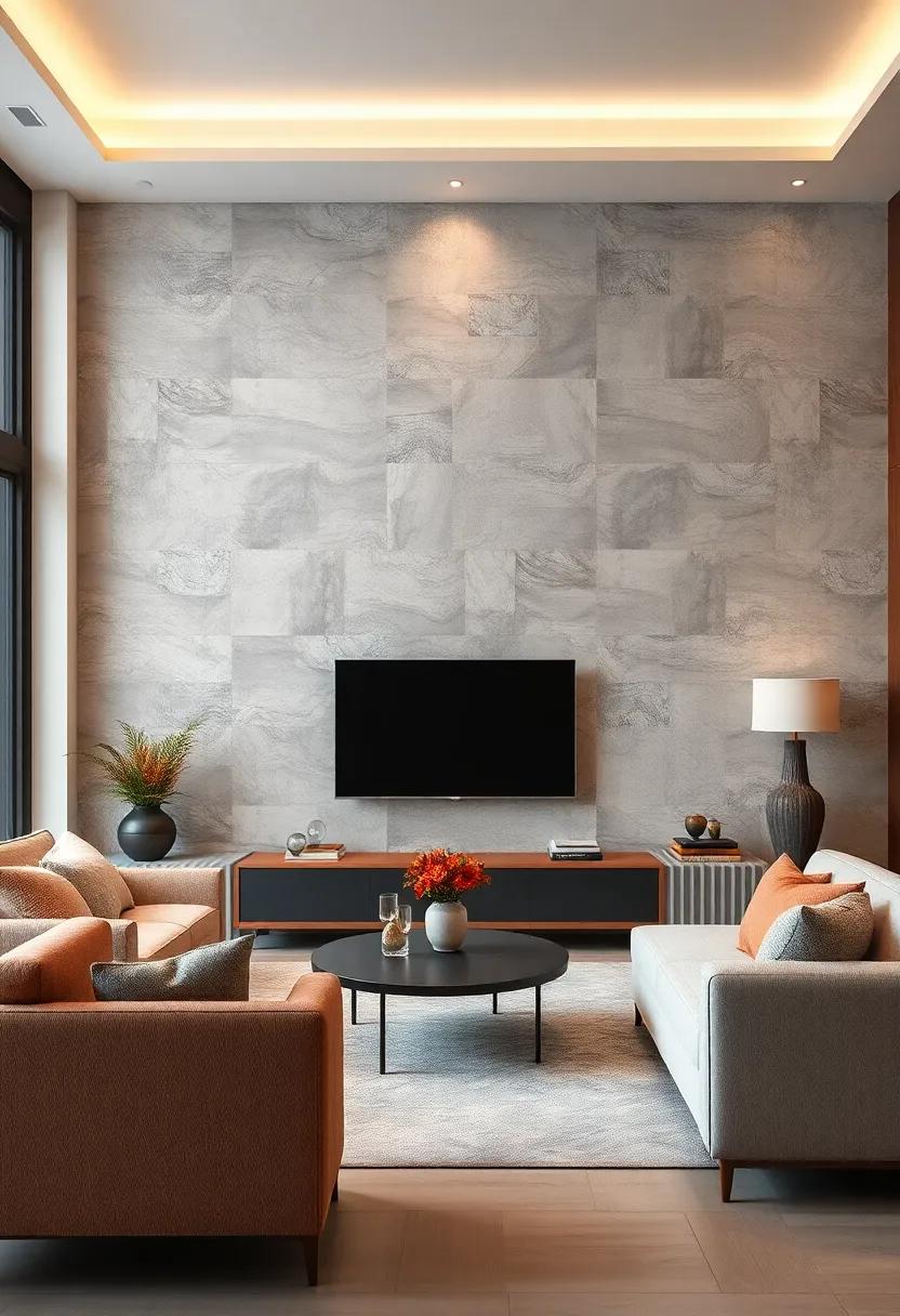 Abstract Pattern Tiles Inspiring an Artistic Statement Wall Full of Movement and Depth