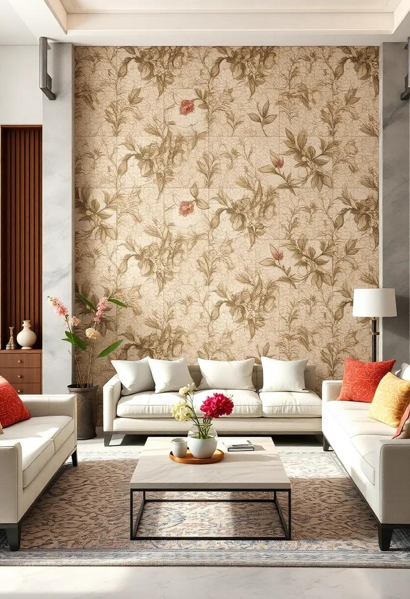Intricate Floral Pattern Tiles Invoking a Vintage Garden Scene for Timeless Beauty