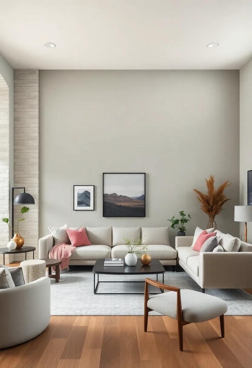 Soft Sage ⁤and Warm Gray: A calming‌ duo ‍that evokes the tranquility of nature, perfect ⁢for a serene ⁤living space