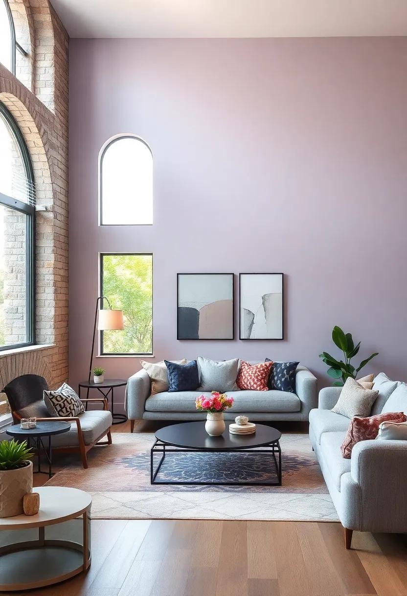 light Lavender and Ash Gray: This subtle mix whispers ‌relaxation and adds a touch of whimsy to your decor