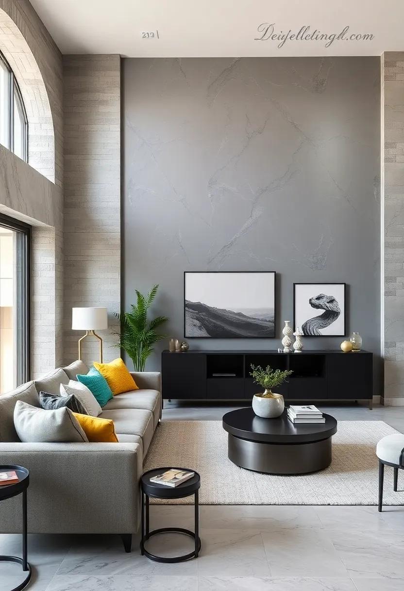Chartreuse and⁢ Charcoal Gray: A daring yet refreshing choice that can bring a modern twist to your living​ room