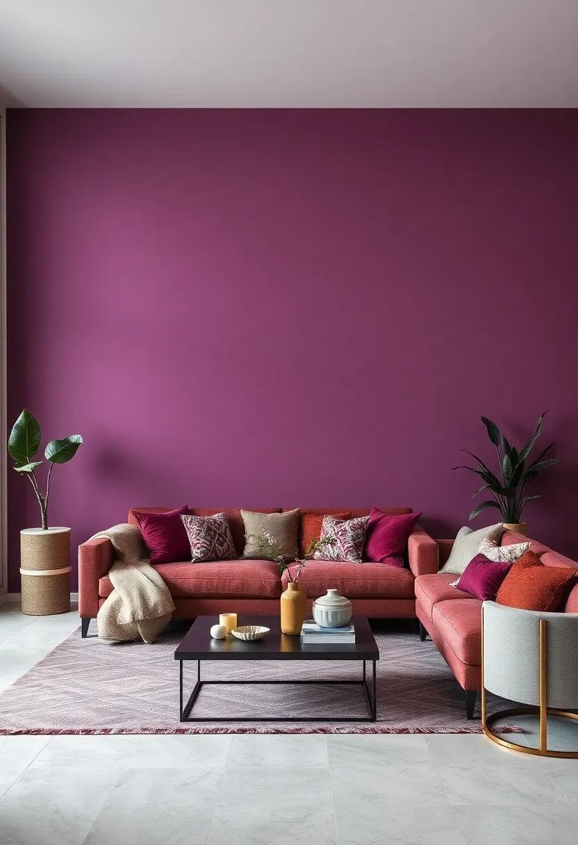 Berry‍ Purple and Steel Gray: An exuberant ‌mix ​that showcases⁢ creativity and modernity,⁣ ideal for eclectic‌ spaces