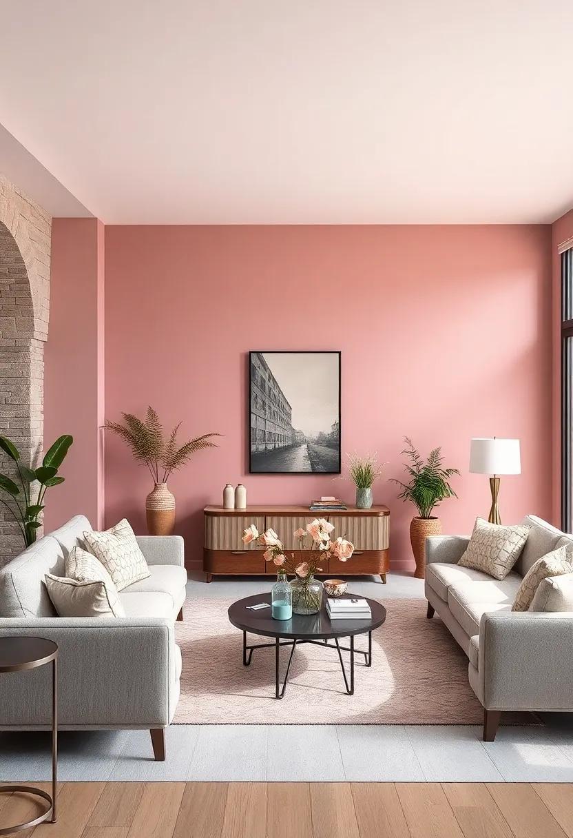 Dusty Rose⁤ and ⁣Light Gray: add a touch of ⁣elegance with this romantic combination that feels warm and⁢ inviting