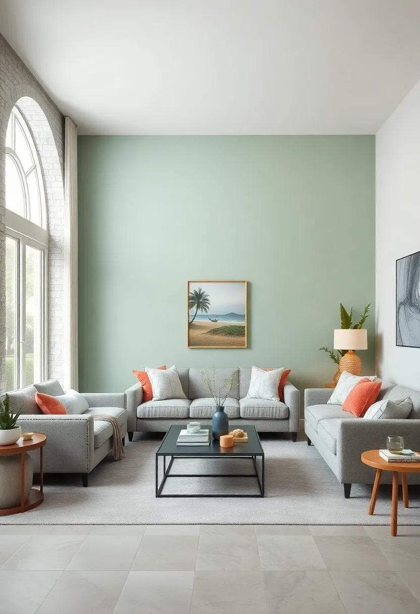 Seafoam Green and Pale Gray: Evoke feelings of calm and ⁤freshness ​with this‍ gentle coastal-inspired combination