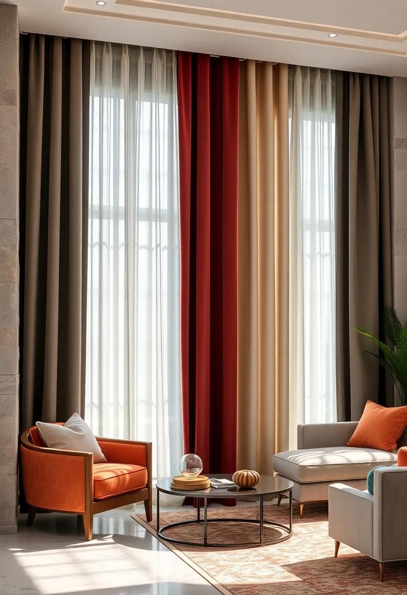 Layered Curtain Styles Combining Thick Velvet with Linen Underlays for Textural Contrast and Timeless Appeal