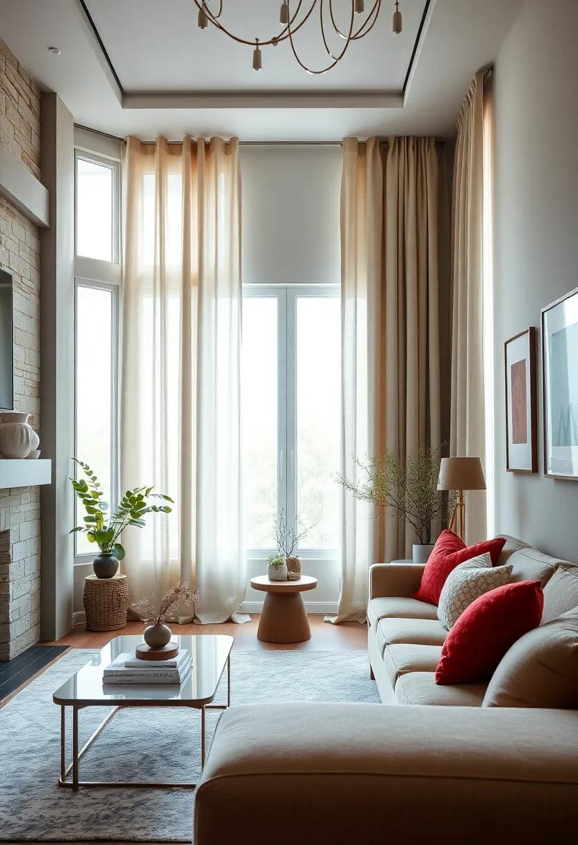 Timeless Linen Blend Curtains with Elegant Button Detailing Enhancing Natural Light and Texture in a Bright Study