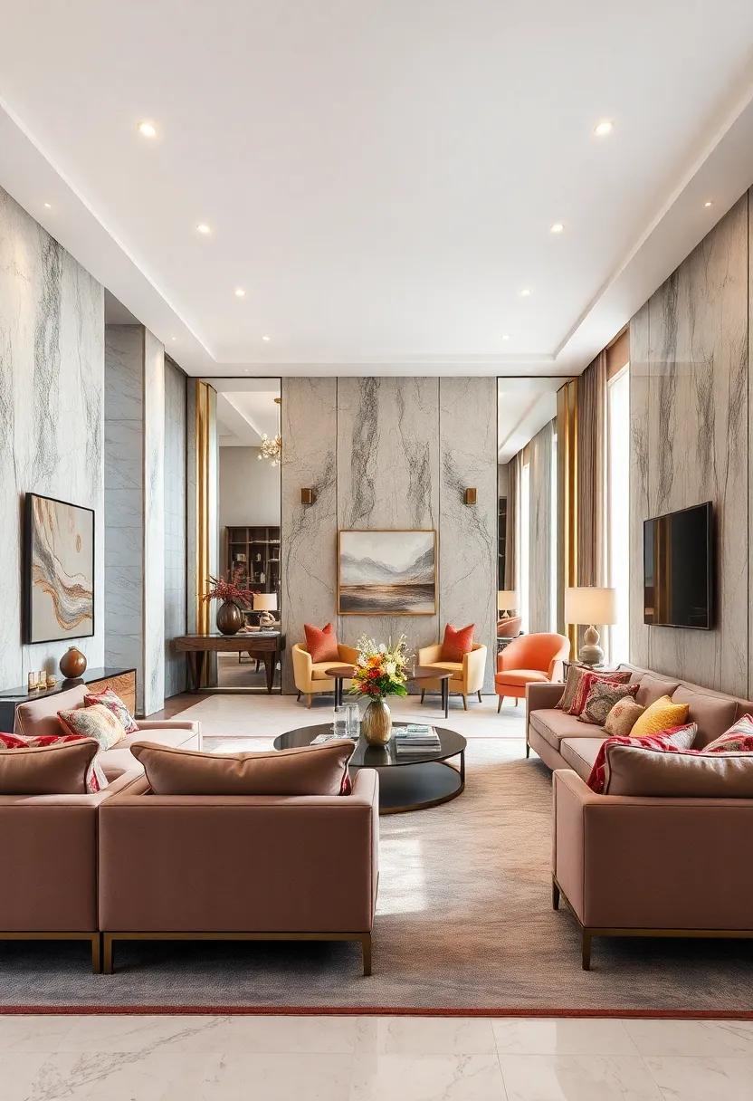 High-Gloss Lacquer Panels Reflected In Mirrored Surfaces Illuminate Spacious Interiors