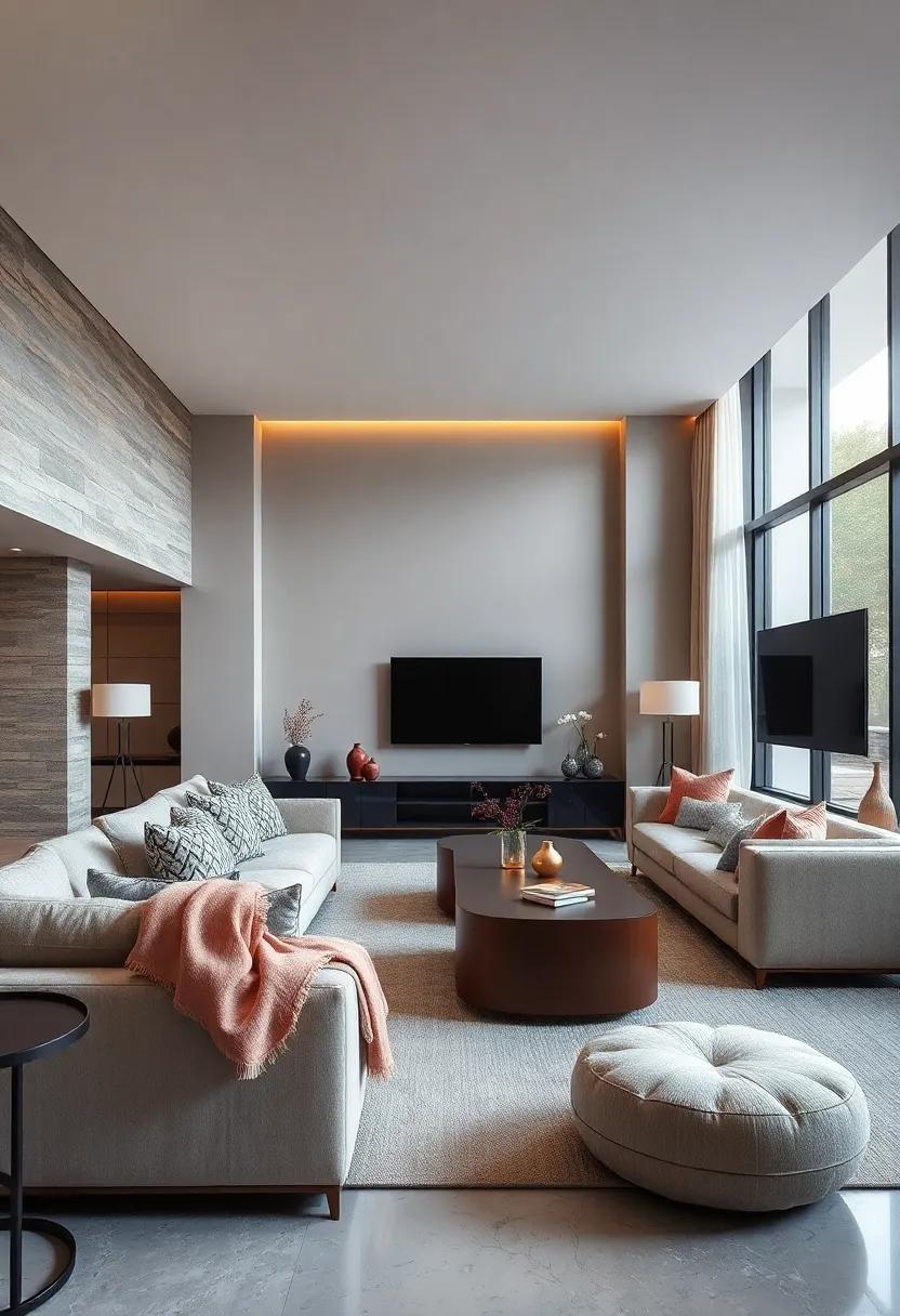 Layered Textures Merging Cashmere Throws With Matte Lacquered Media Units