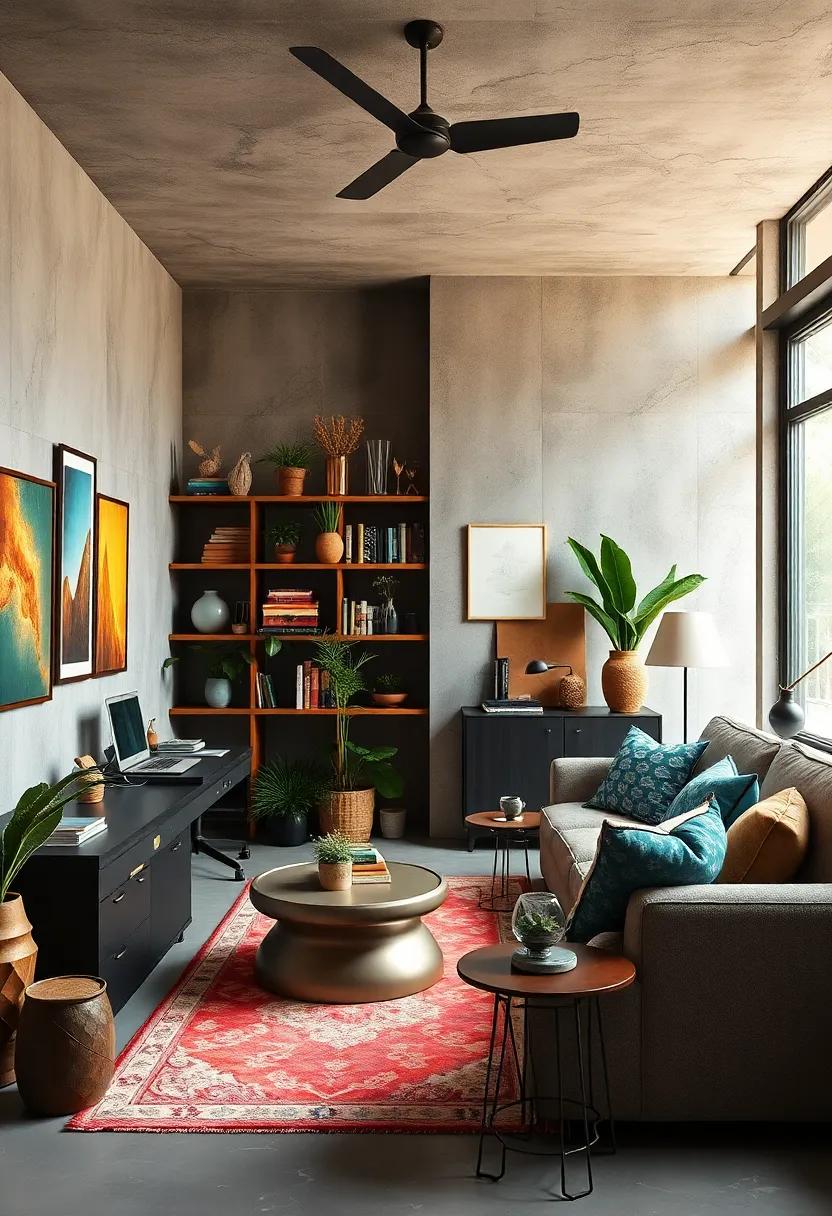 Curated Collections and Oddities Showcasing Personal Stories in Dynamic, Bold Home Workspaces