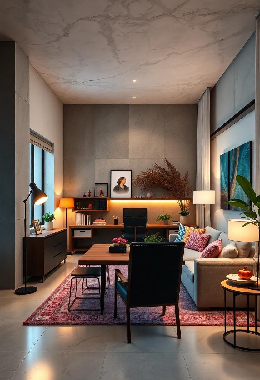 Layered Lighting Schemes Using Floor Lamps, Table Lamps, and Overhead Lights for Dynamic Mood