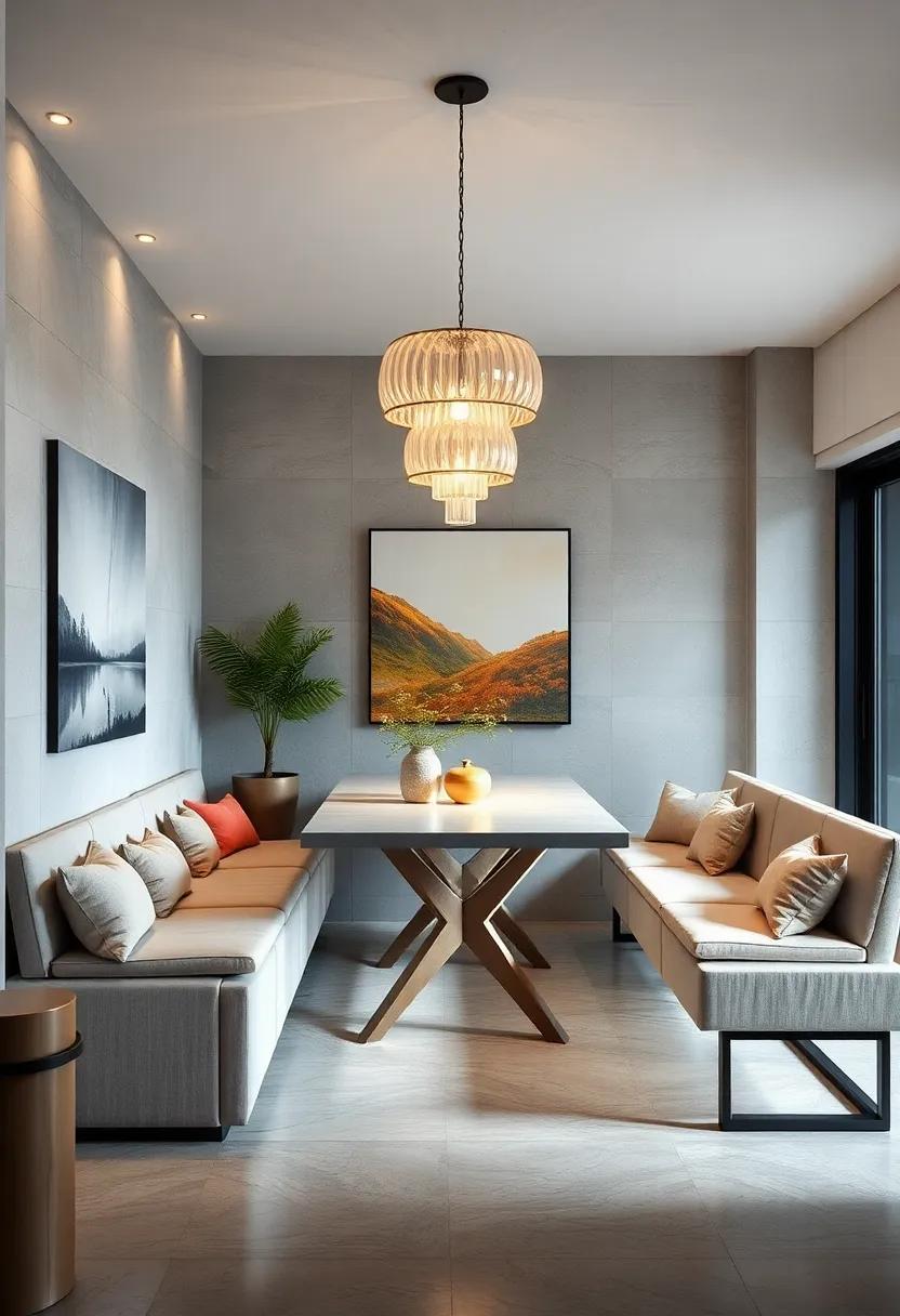 Slimline Benches With Cushions Providing Comfort While Preserving a Clean Look