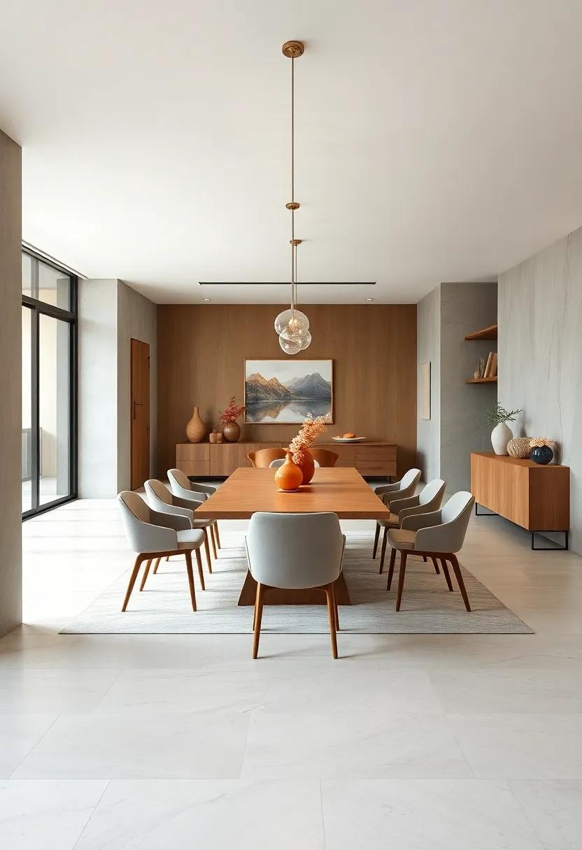 Streamlined Furniture Designs With Smooth Surfaces and Uncluttered Dining Chairs