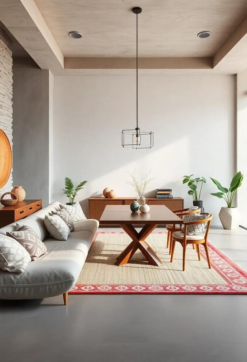 Subtle Geometric Patterns on Cushions and Rugs Adding Visual Interest Without Overwhelm