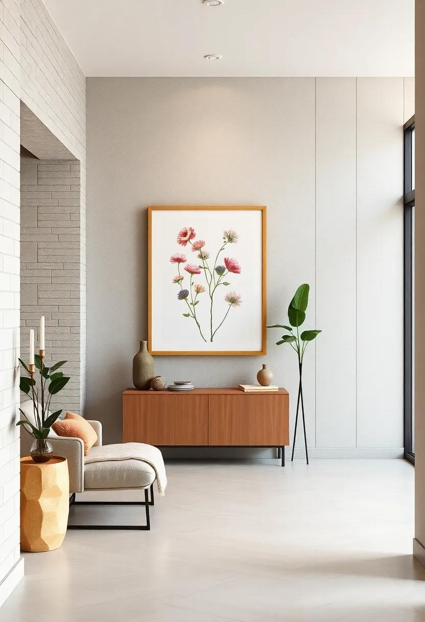 Minimalist Botanical Prints Framed In Light Oak To Blend Elegance and Organic Charm In Your Hallway