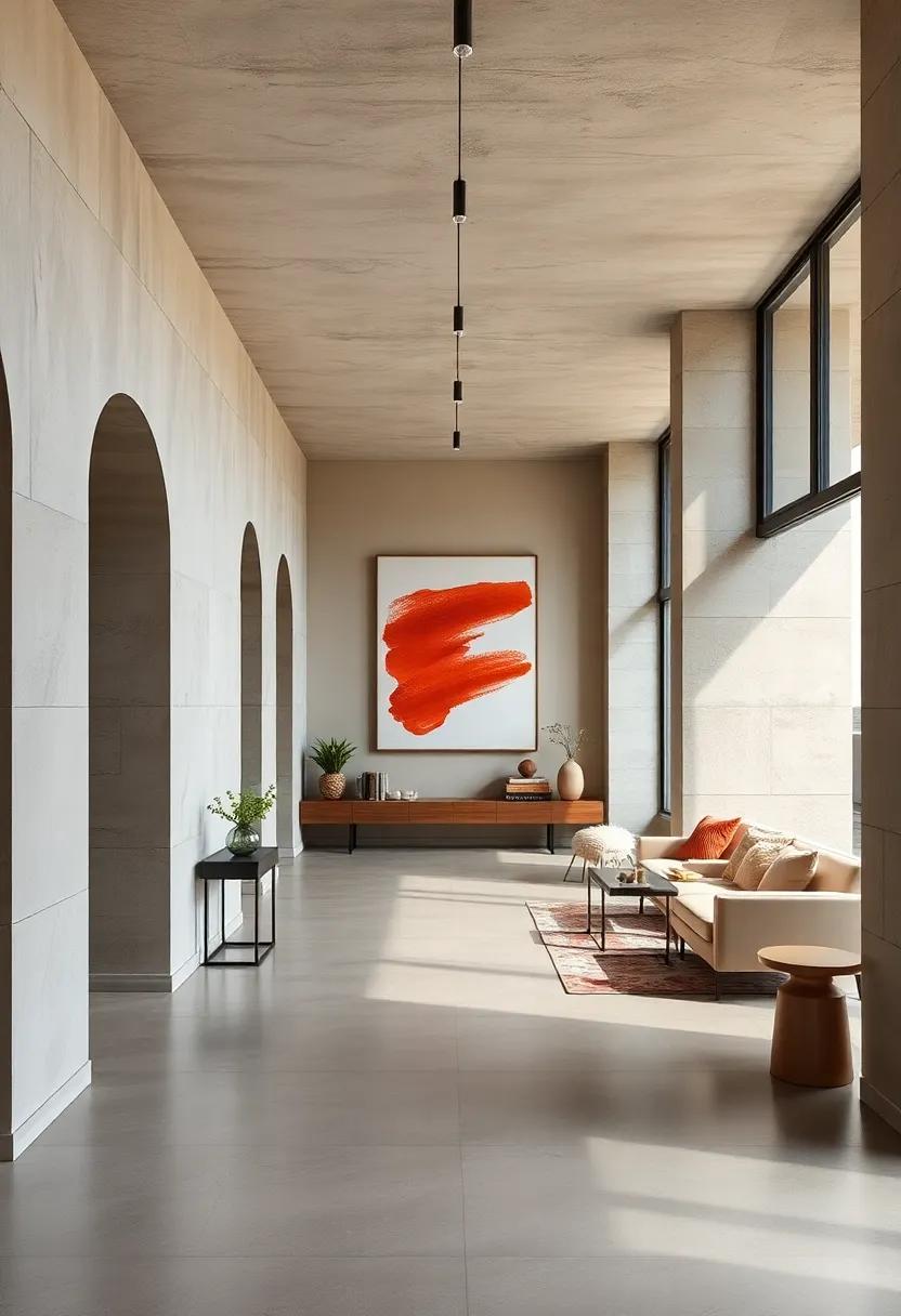 Single Bold Brushstroke Art On Oversized Neutral Backdrops Drawing The Eye Without Overwhelm