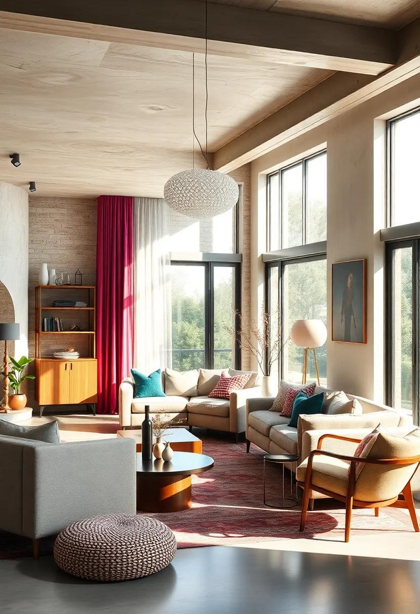 Embracing Natural Light To Enhance The Contrast Between Mid-Century Modern And Eclectic Decor